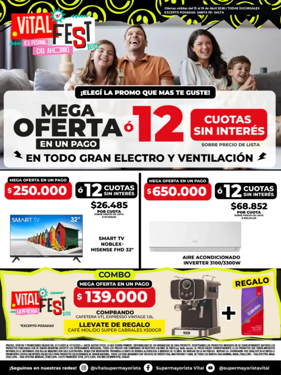 Ofertas de Ofertas Vital  13 de abril al 19 de abril 2026 - Página 1 del catálogo