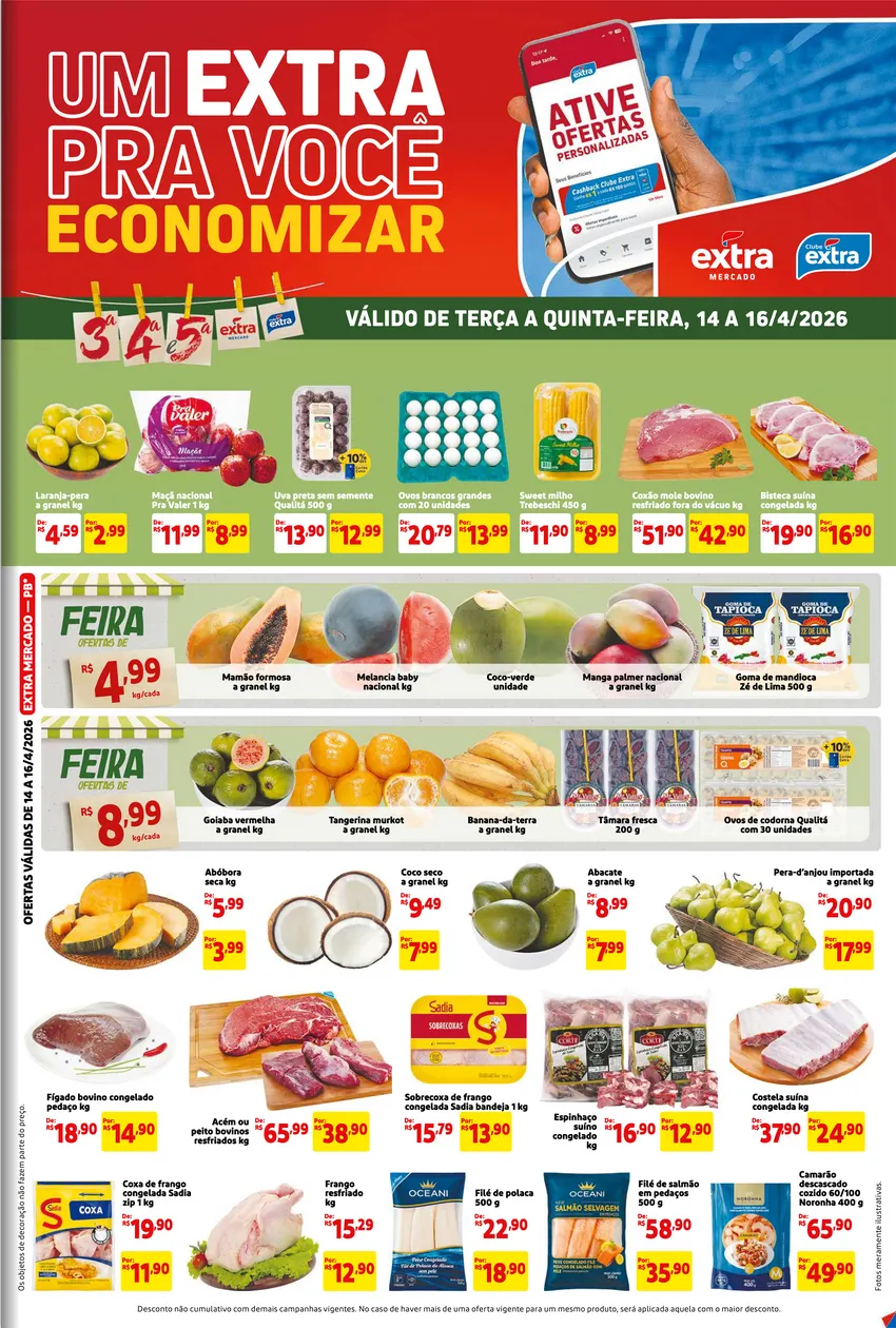 Encarte de Folhetos Extra 14 de abril até 16 de abril 2026 - Pagina 1