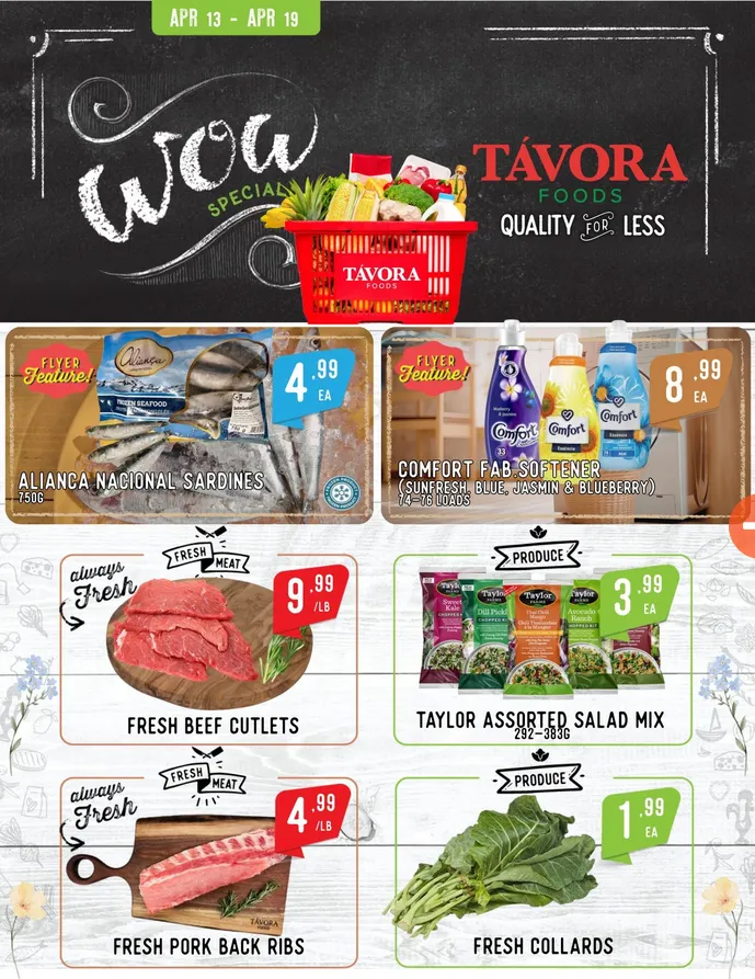 Tavora Foods Sales from April 13 to April 19 2026 - flyer page 1