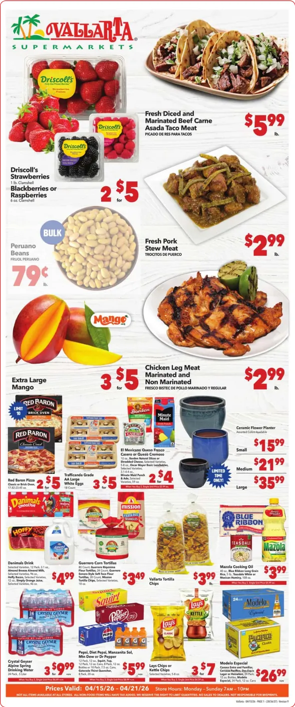 Weekly ad  Vallarta Sales from April 15 to April 21 2026 - Page 1