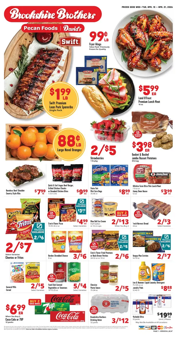 Weekly ad Brookshire Brothers Sales from April 15 to April 21 2026 - Page