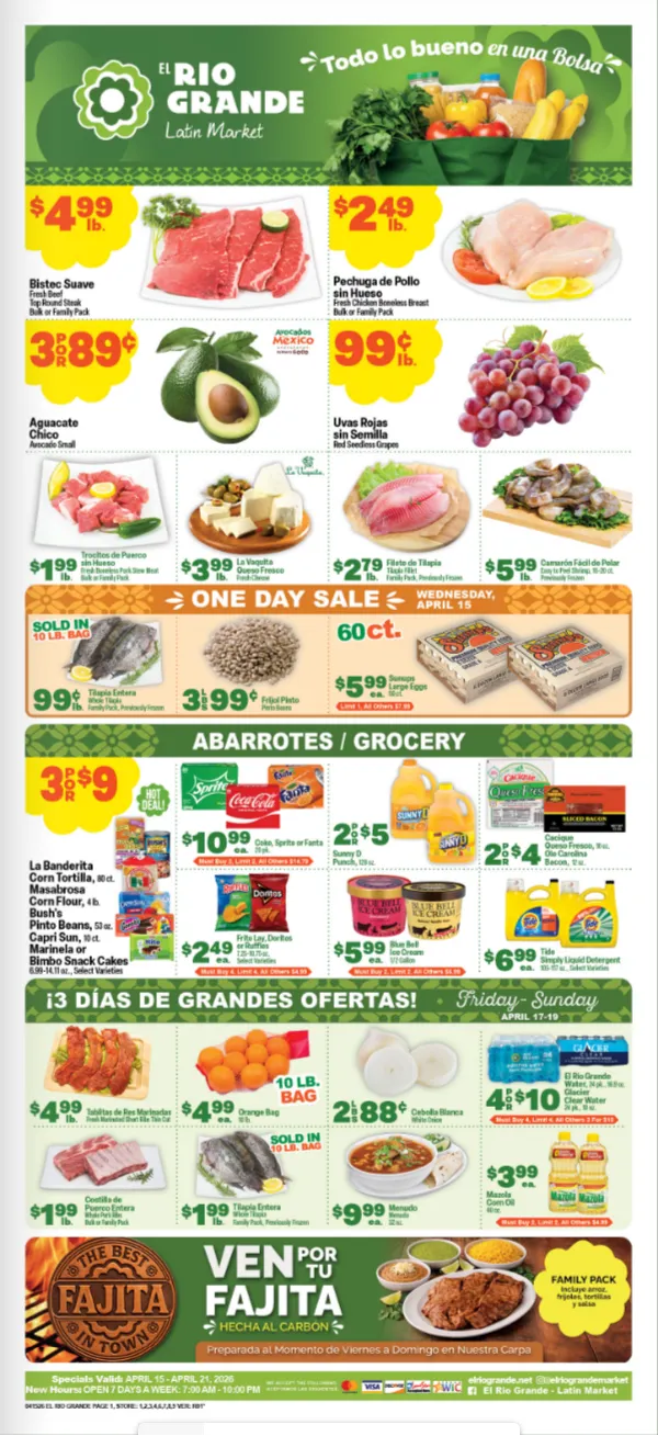 Weekly ad El Rio Grande Sales from April 15 to April 21 2026 - Page