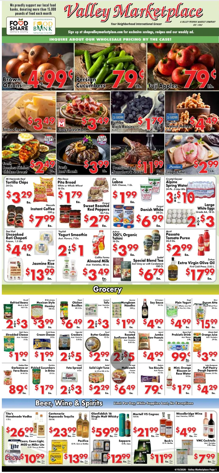Weekly ad Valley Marketplace Sales from April 15 to April 21 2026 - Page