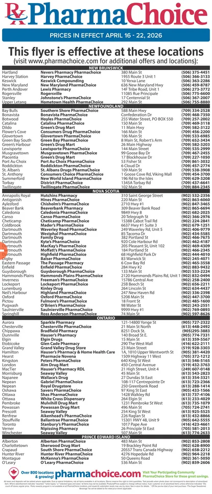 PharmaChoice Sales from April 16 to April 22 2026 - flyer page 4