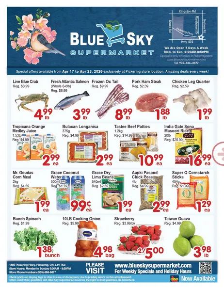 Blue Sky Supermarket  Sales from April 17 to April 23 2026 - flyer page 1