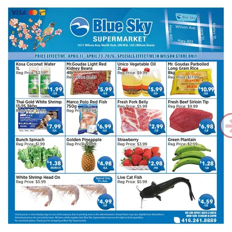 Blue Sky Supermarket  Sales from April 17 to April 23 2026 - flyer page 1