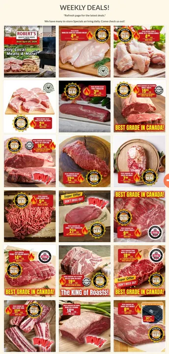  Roberts Fresh and Boxed Meats Sales from April 13 to April 20 2026 - flyer page 1