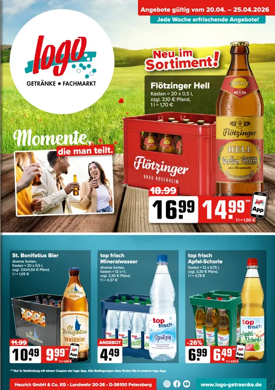 Logo Getränkemarkt Prospekte von 20. April bis 25. April 2026 - Prospekt seite 1