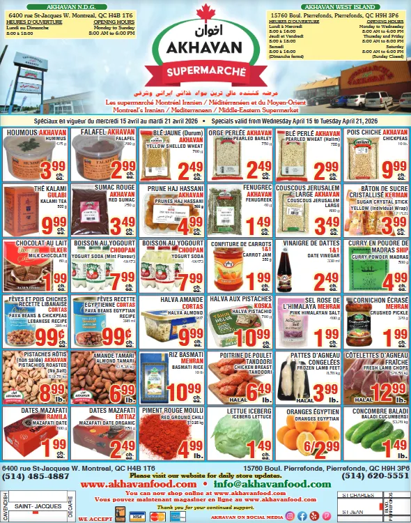  Akhavan Sales from April 15 to April 21 2026 - flyer page 1