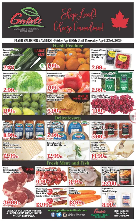Galati Market Fresh Sales from April 10 to May 23 2026 - flyer page 