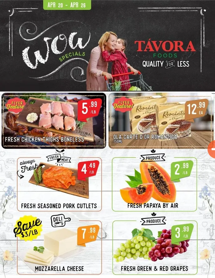 Tavora Foods Sales from April 20 to April 26 2026 - flyer page 1