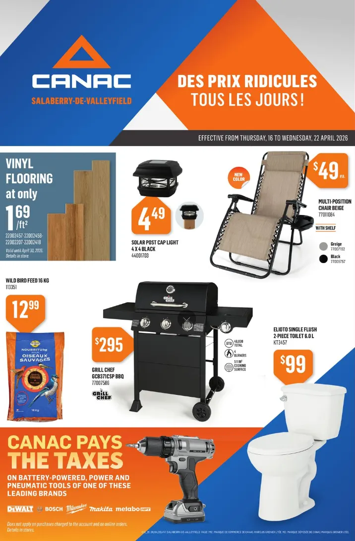Canac Sales from April 16 to April 22 2026 - flyer page 1