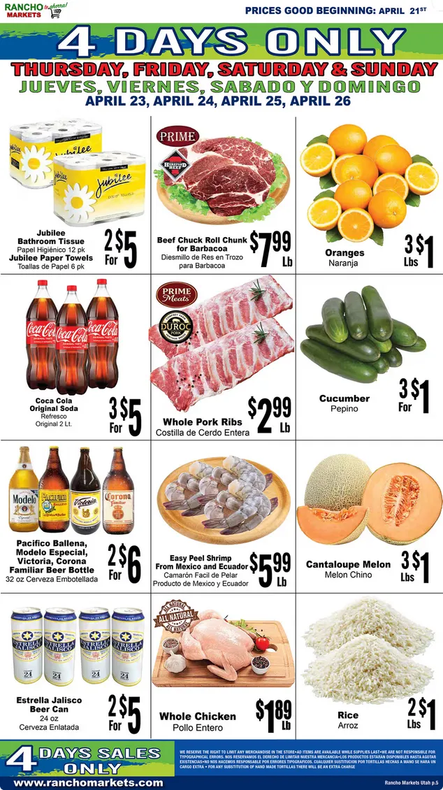 Weekly promotion Rancho Markets Sales spanning from April 21 to April 27 2026 - Page 2 for Catalogue 365