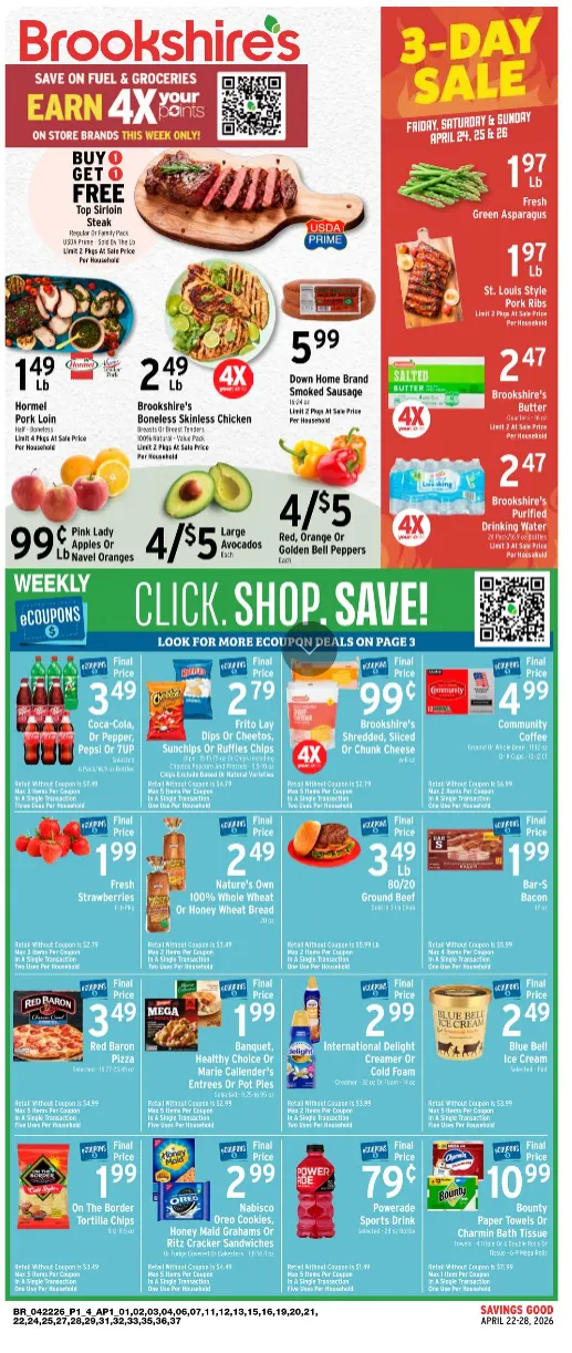 Weekly ad Brookshires Sales from April 22 to April 28 2026 - Page 