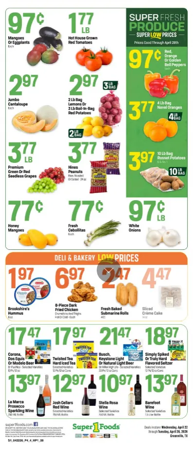 Weekly ad Super 1 Foods Sales from April 22 to April 28 2026 - Page 2