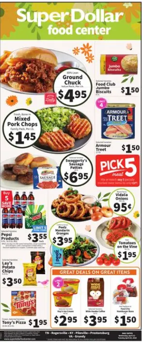 Weekly ad Super Dollar Food Center Sales from April 22 to April 28 2026 - Page 