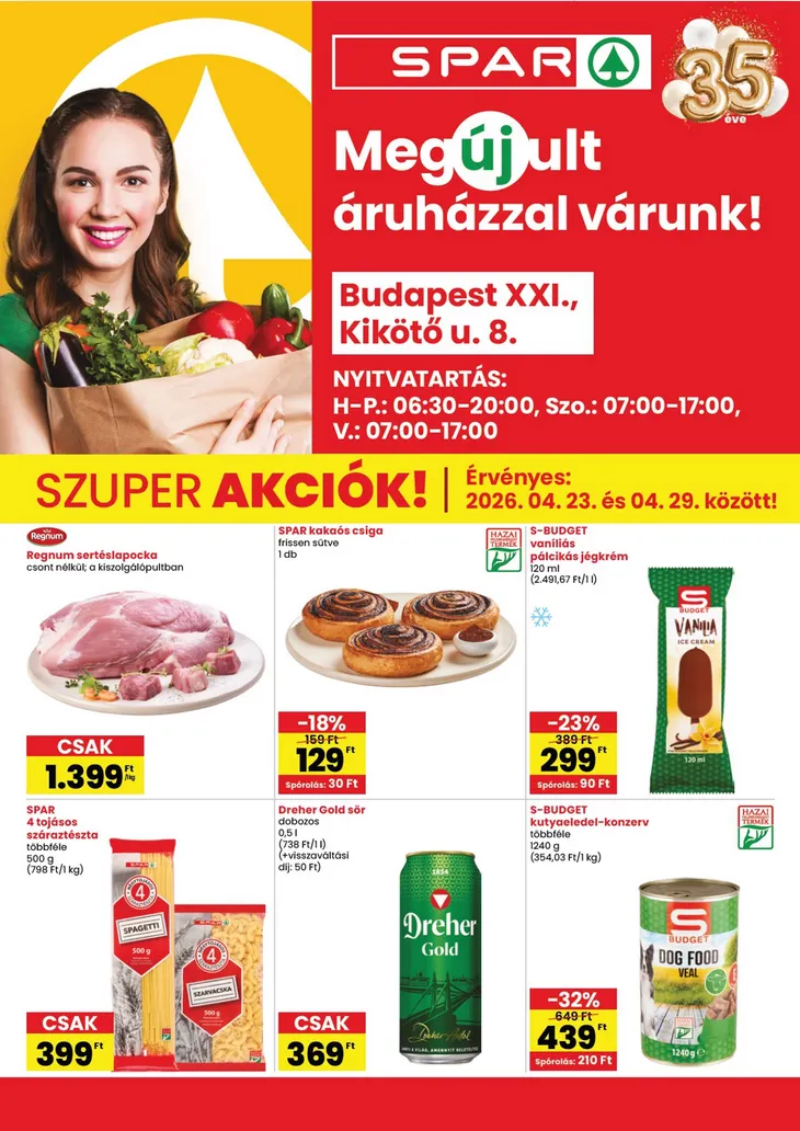 Katalógus SPAR  április 23.-tól április 29.-ig 2026. - Oldal 1