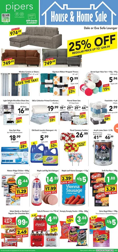 Pipers Sales from April 23 to April 29 2026 - flyer page 1
