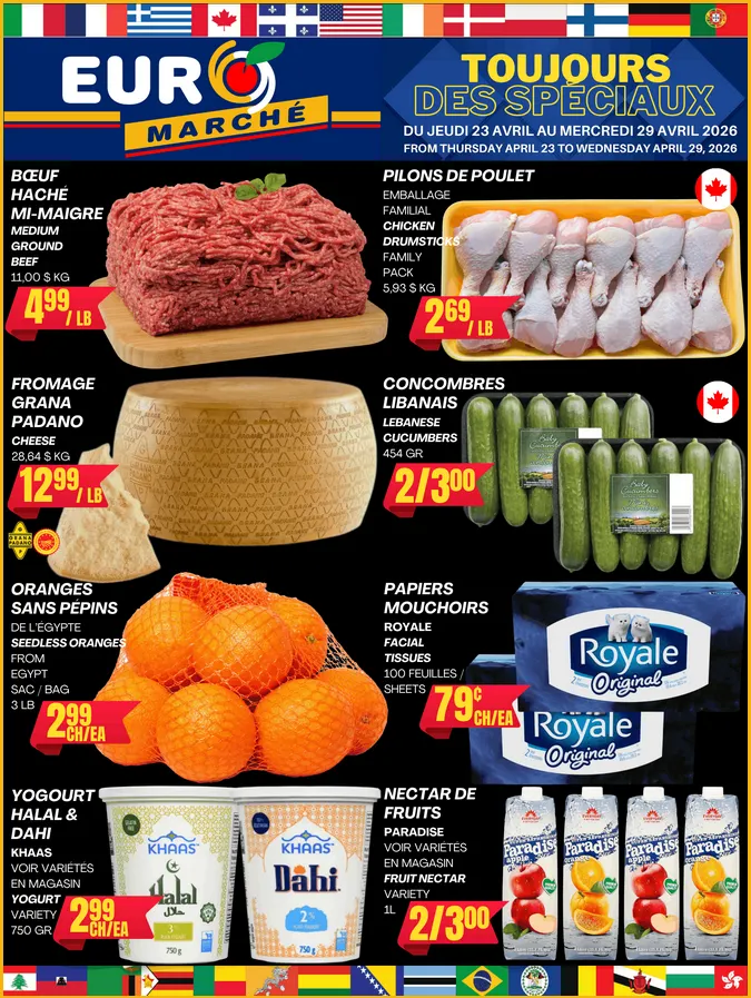 Euromarché Sales from April 23 to April 29 2026 - flyer page 1