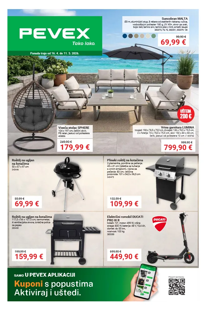 Katalog Ponude Trgovine Pevex od 16. travnja do 11. svibnja 2026. - Pregled Stranica 1
