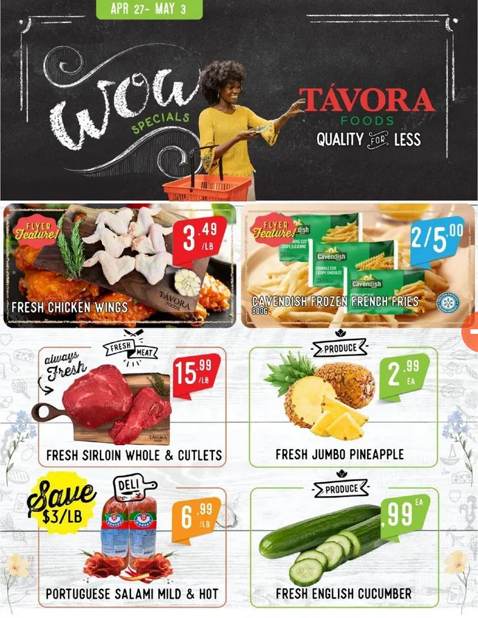 Tavora Foods Sales from April 27 to May 3 2026 - flyer page 1