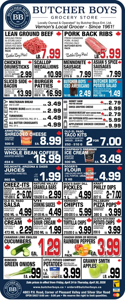 Butcher Boys Sales from April 24 to April 30 2026 - flyer page 1