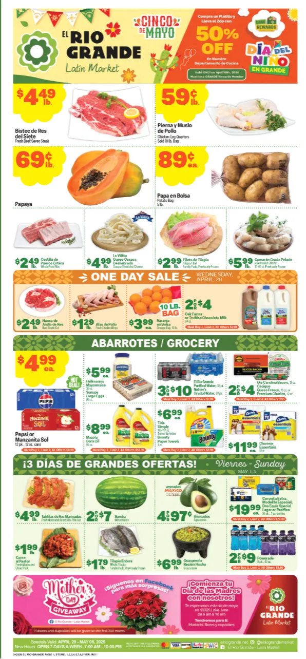 Weekly ad El Rio Grande Sales from April 29 to May 5 2026 - Page 1