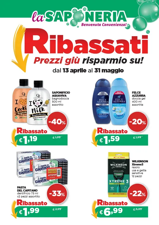 Volantini La Saponeria da 13 aprile a 31 maggio di 2026 - Pagina del volantino 1