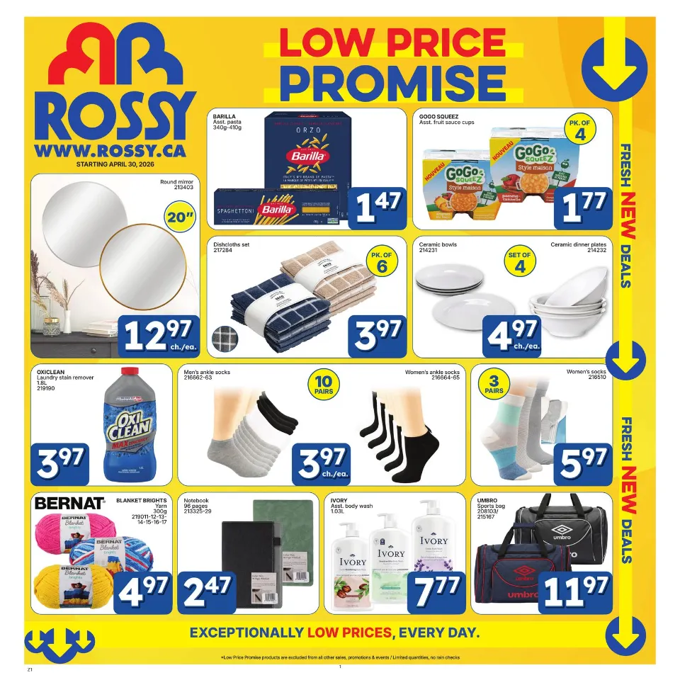 Rossy Sales from April 30 to May 27 2026 - flyer page 