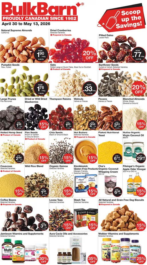 Bulk Barn Sales from April 30 to May 13 2026 - flyer page 1