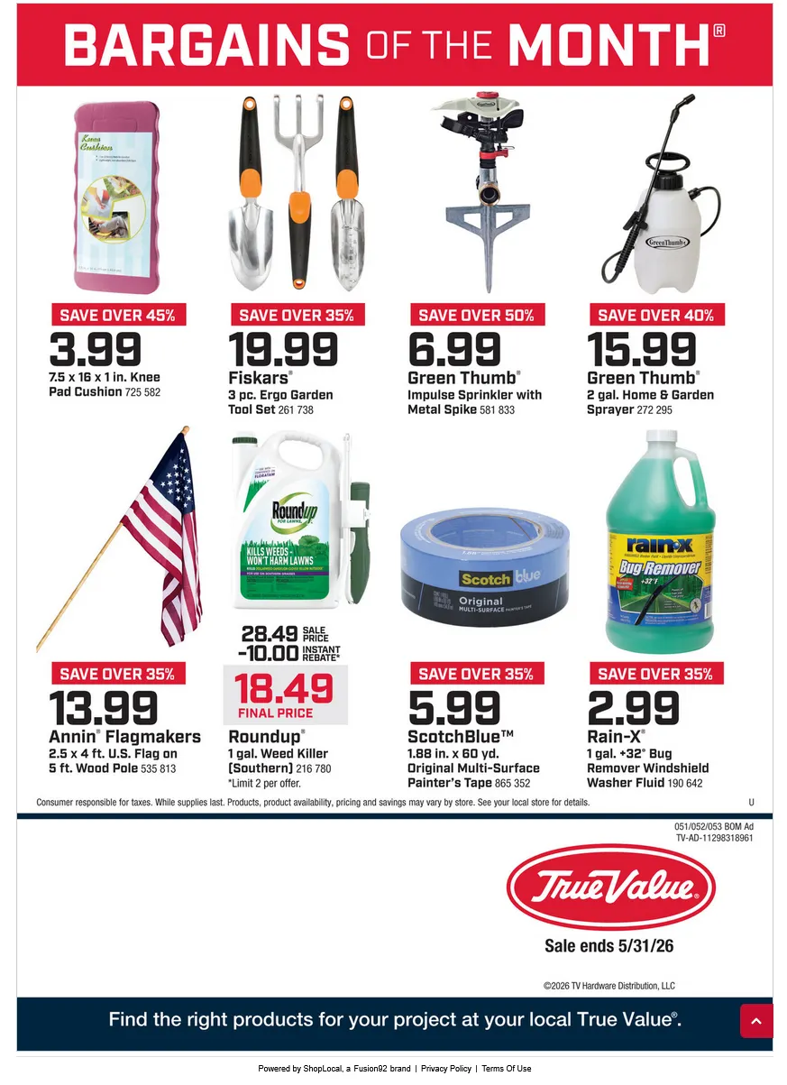 Weekly ad  True Value Sales from May 1 to May 31 2026 - Page 1