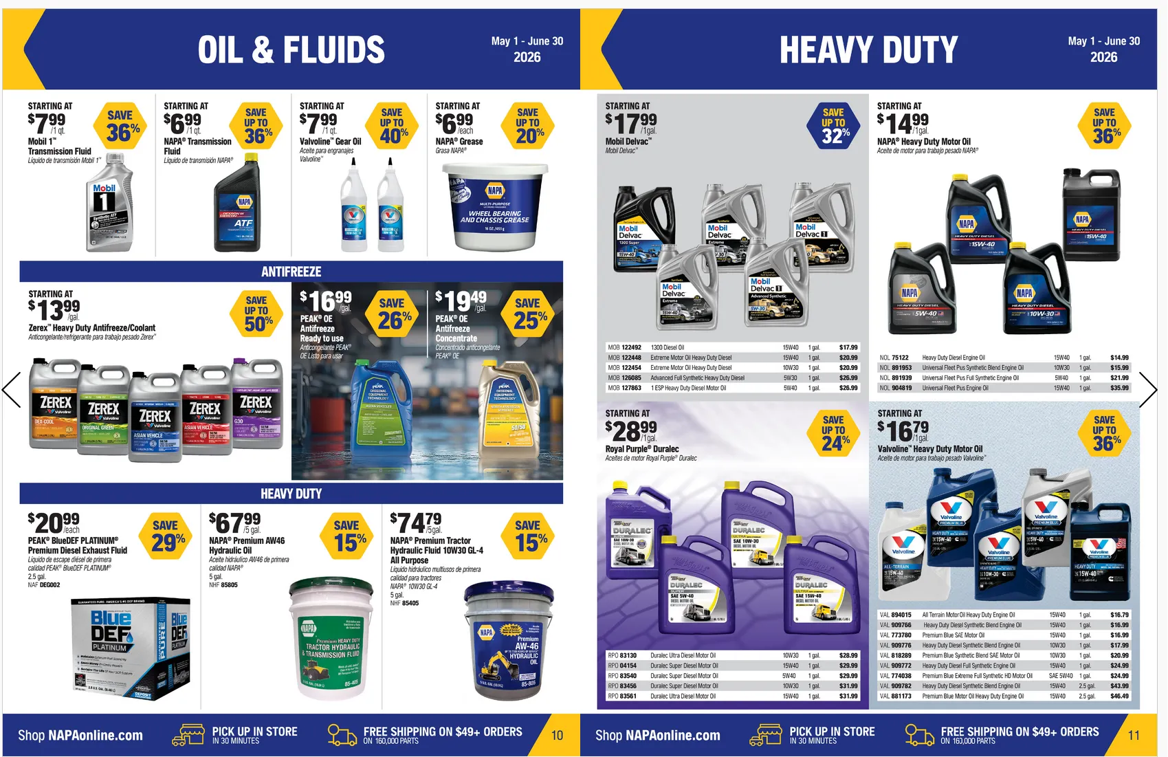 NAPA Auto Parts Sales from May 1 to June 30 2026 - flyer page 4