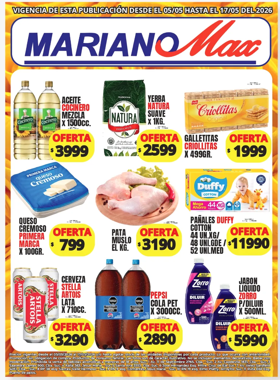 Ofertas de Ofertas Mariano Max  5 de mayo al 17 de mayo 2026 - Página 1 del catálogo