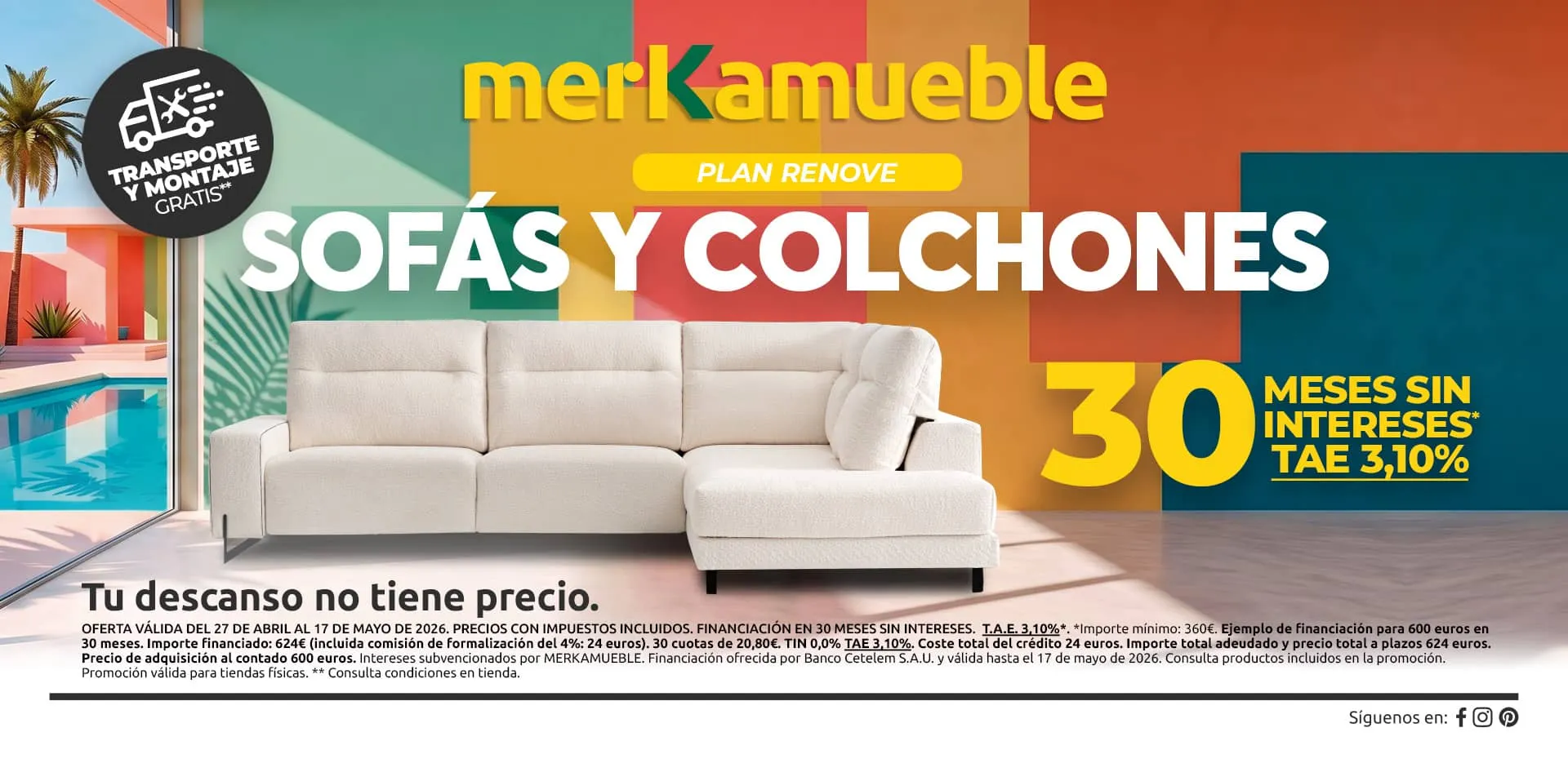Merkamueble Ofertas - 27 de abril 17 de mayo 2026