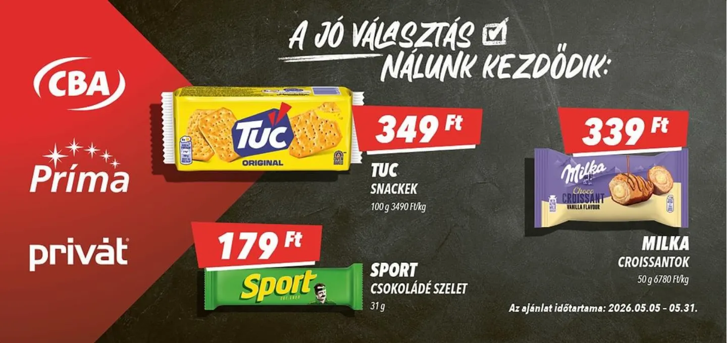 Katalógus  CBA legfrissebb ajánlatai május 5.-tól május 31.-ig 2026. - Oldal 1