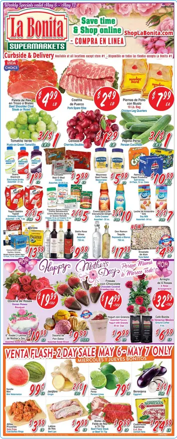 Weekly ad  La Bonita Supermarkets Sales from May 5 to May 12 2026 - Page 1