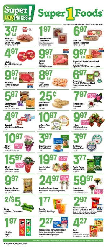 Weekly ad Super 1 Foods Sales from May 6 to May 12 2026 - Page 1