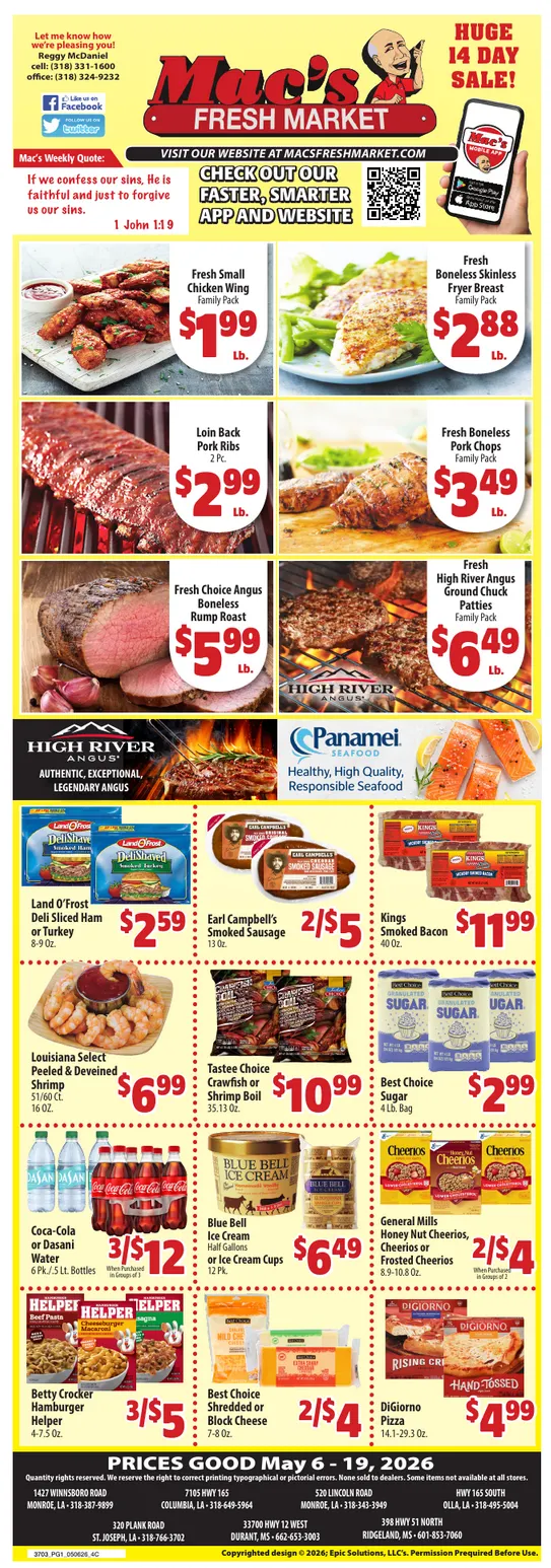 Weekly ad Mac's Freshmarket Sales from May 6 to May 12 2026 - Page 1