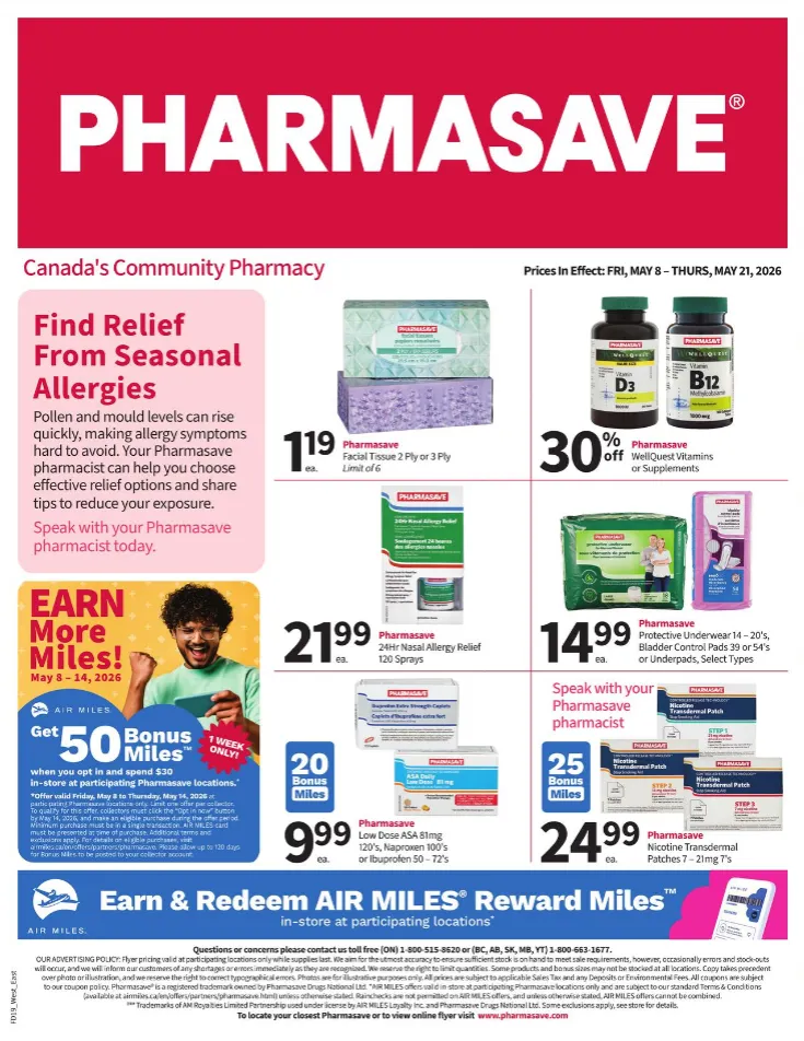 Pharmasave Sales from May 8 to May 21 2026 - flyer page 1