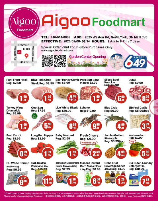  Aigoo Foodmart Sales from May 8 to May 14 2026 - flyer page 1