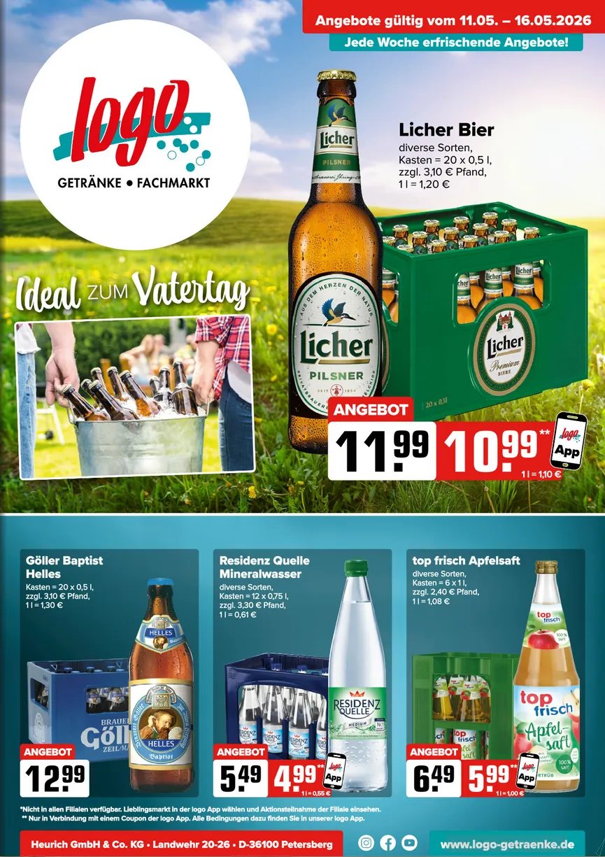 Logo Getränkemarkt Angebote von 11. Mai bis 16. Mai 2026 - Prospekt seite 1