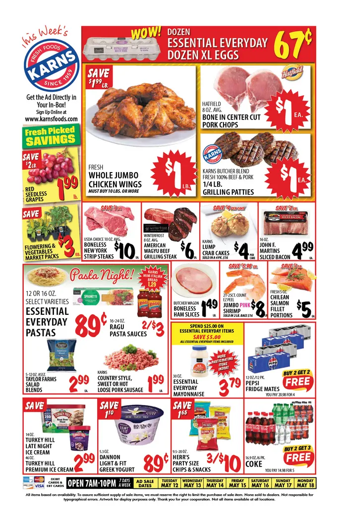 Weekly ad  Karns Quality Foods Sales from May 12 to May 18 2026 - Page 1