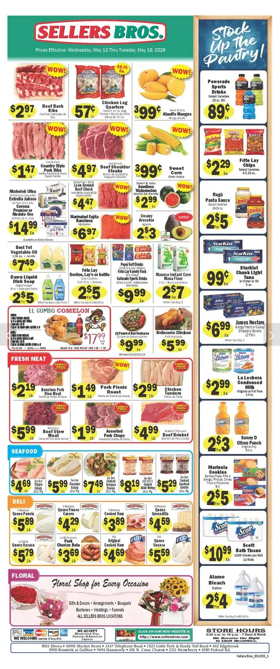 Weekly ad Sellers Bros Sales from May 13 to May 19 2026 - Page