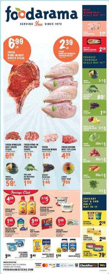 Weekly ad Foodarama Sales from May 13 to May 19 2026 - Page 1