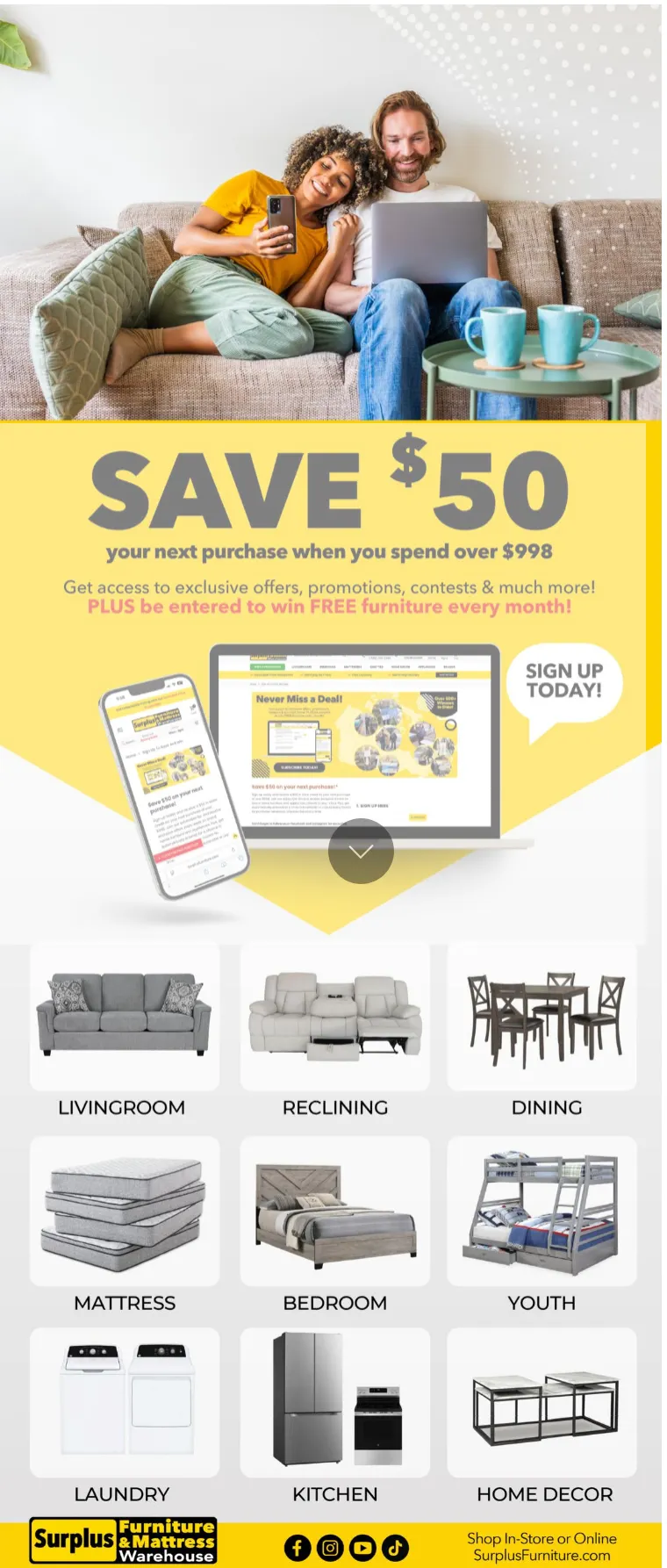  Surplus Furniture and Mattress Warehouse Sales from May 18 to May 24 2026 - flyer page 3