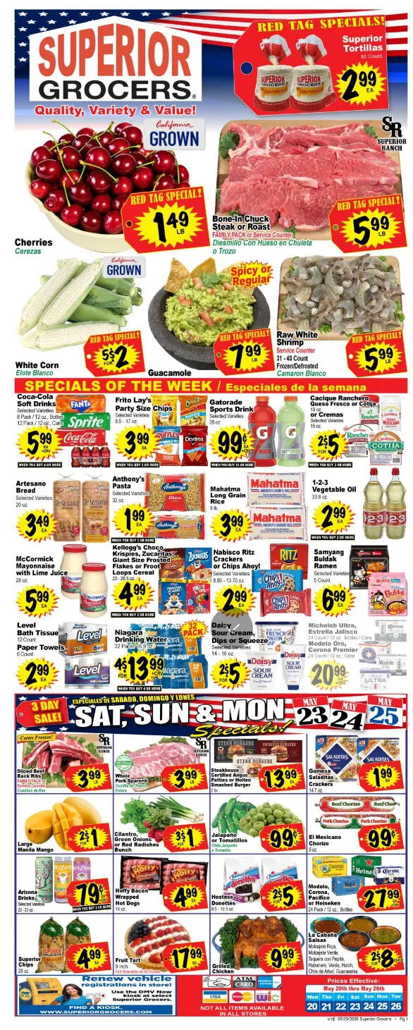 Weekly ad Superior Grocers Sales from May 20 to May 26 2026 - Page 1