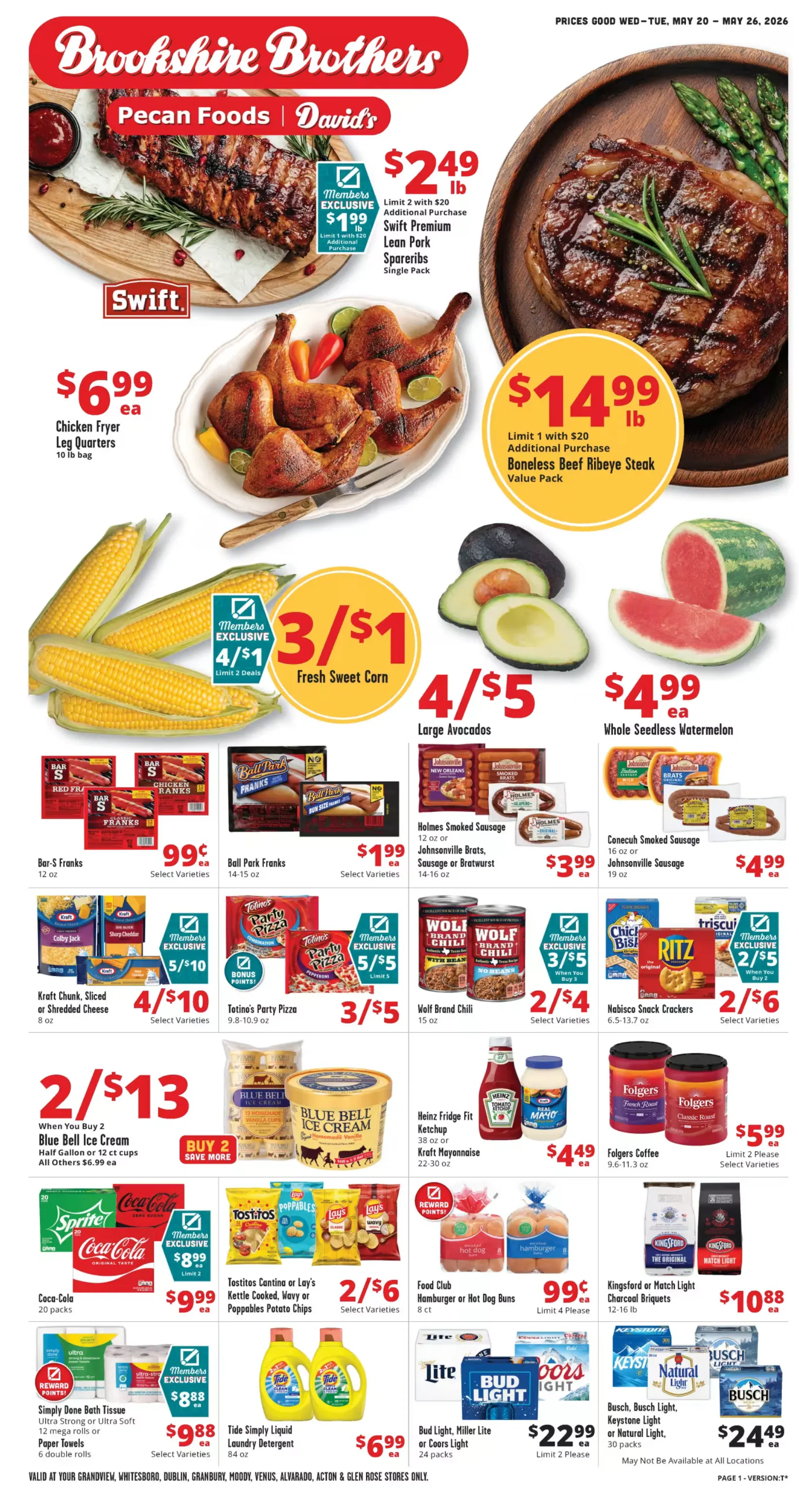 Weekly ad Brookshires Sales from May 20 to May 26 2026 - Page 1