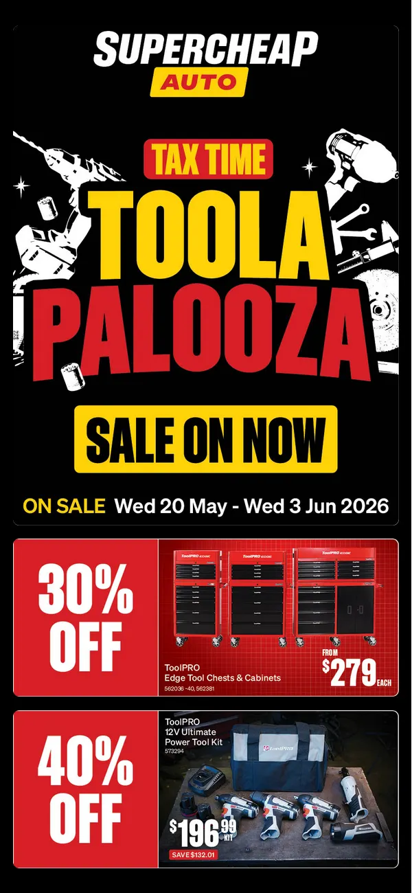 Supercheap Auto Sales - Catalogue valid from 20 May to 3 June 2026 - page 1