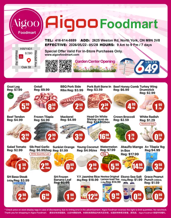 Aigoo Foodmart from May 22 to May 28 2026 - flyer page
