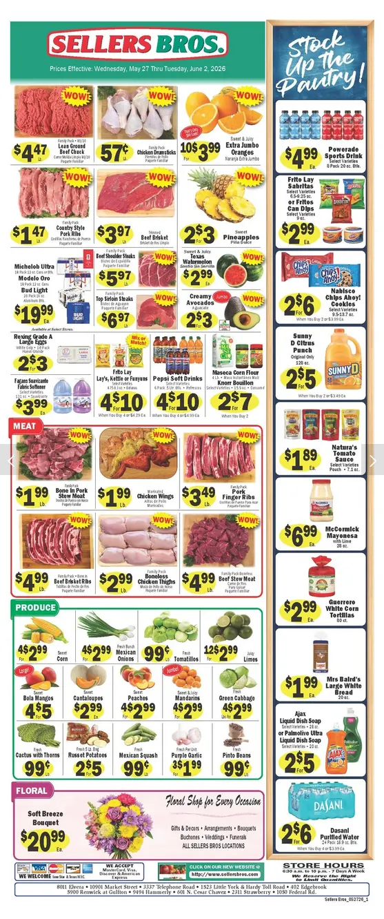 Weekly ad Sellers Bros Sales from May 27 to June 2 2026 - Page 1